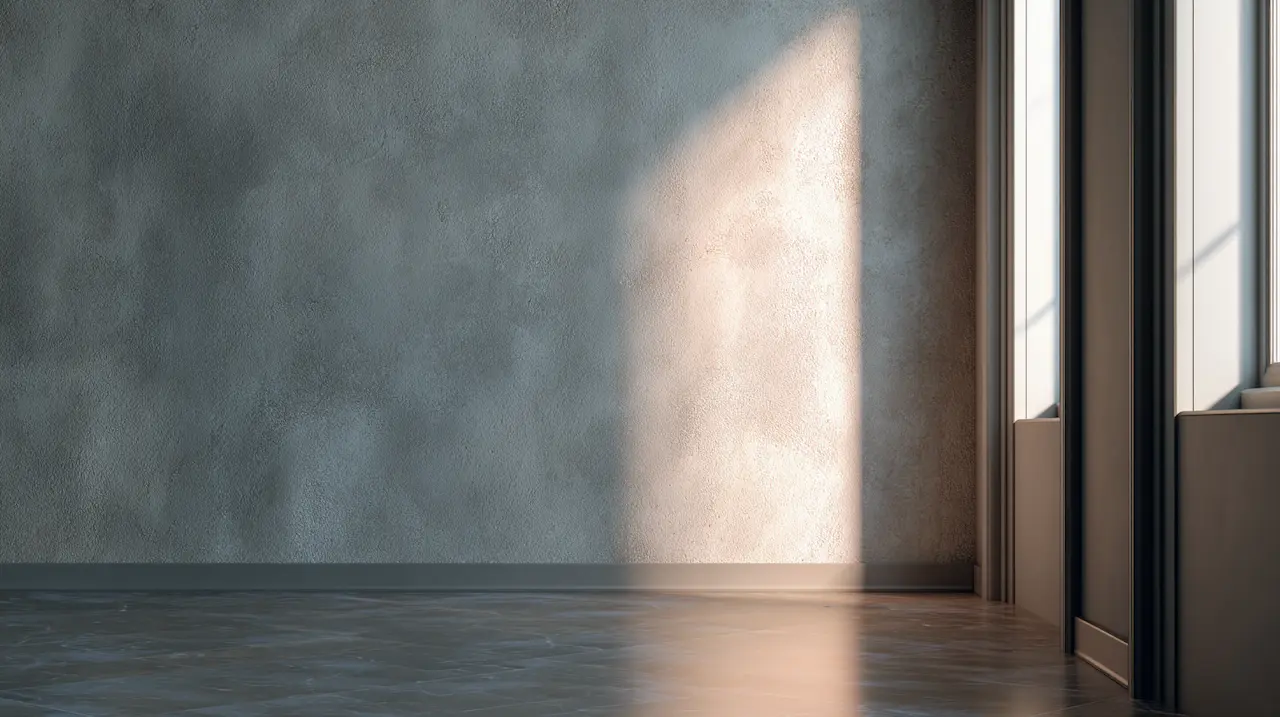 Matte plaster-look wallcovering with soft daylight and seamless appearance — Manhattan interior